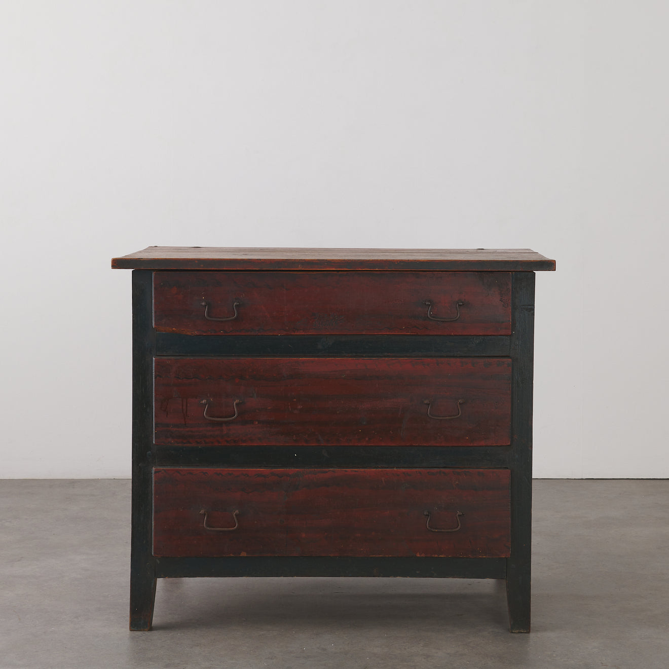 FAUX GRAIN PAINTED CHEST WITH TABLE, SWEDISH C1850